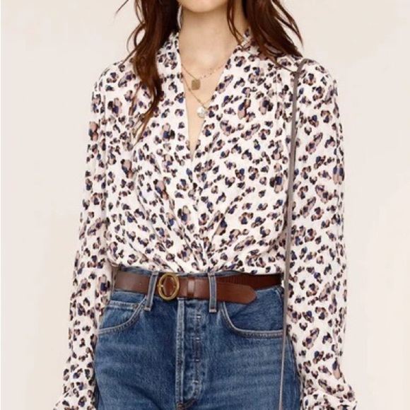 Heartloom Camille Blouse Leopard - Picture 1 of 7